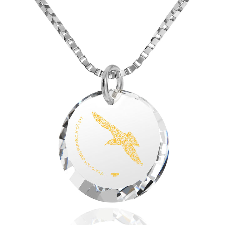 Mother Daughter Charm Necklace Inspirational Bird Pendant